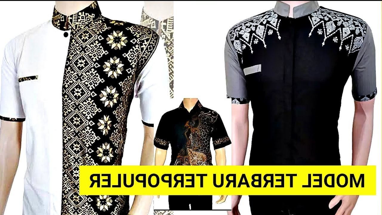 Inspirasi Baju Lebaran 2019 Pria Etdg 40 Model Baju Koko Pria Kombinasi Batik Lengan Pendek