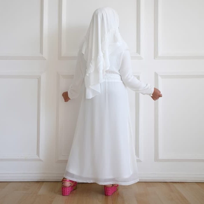 Inspirasi Baju Lebaran 2020 Anak Perempuan Tqd3 Gamis Putih Anak Perempuan Baju Muslim Syari Anak Lebaran