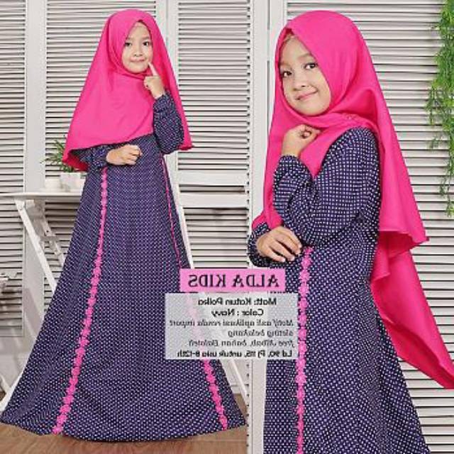 Inspirasi Baju Lebaran Anak Umur 10 Tahun X8d1 Kid Alda Onde Fashion Muslim Gamis Anak Umur 8 9 10 11 12