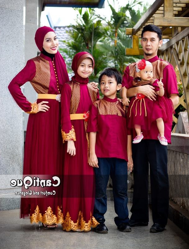 Inspirasi Baju Lebaran Buat Anak Ipdd 30 Model Baju Muslim Keluarga Untuk Pesta Pernikahan