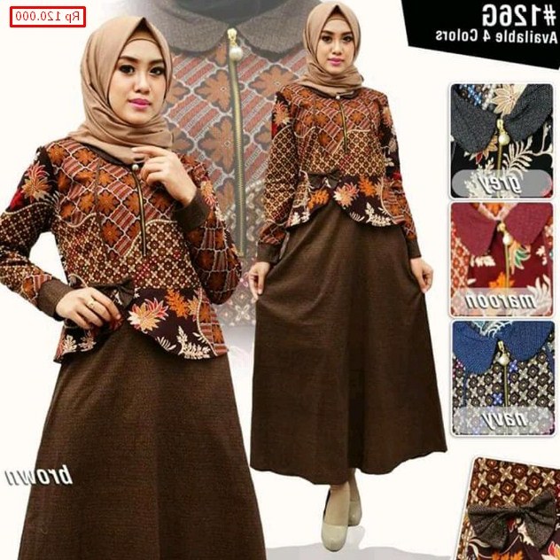 Inspirasi Baju Lebaran Kekinian 2019 H9d9 77 Model Baju Batik Muslim 2019 Modern Terbaru Remaja