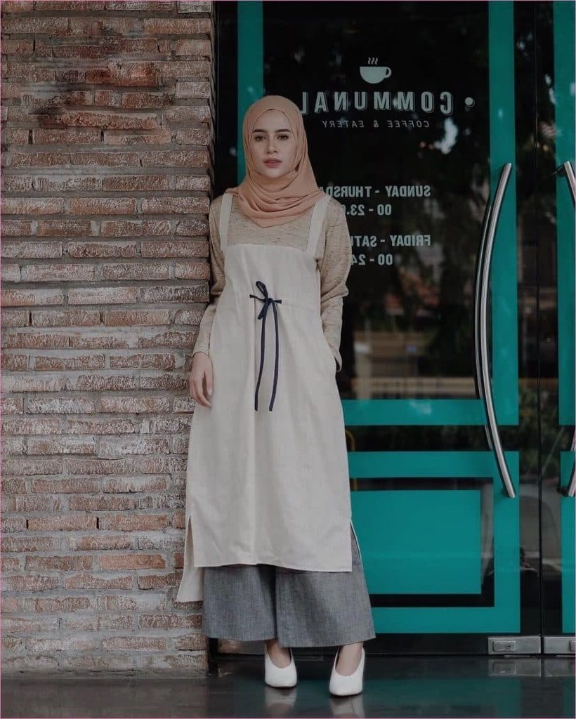 Inspirasi Baju Lebaran Kekinian 2019 Q5df 99 Model Baju Muslim Syar I Modern 2019 Gamis Dress