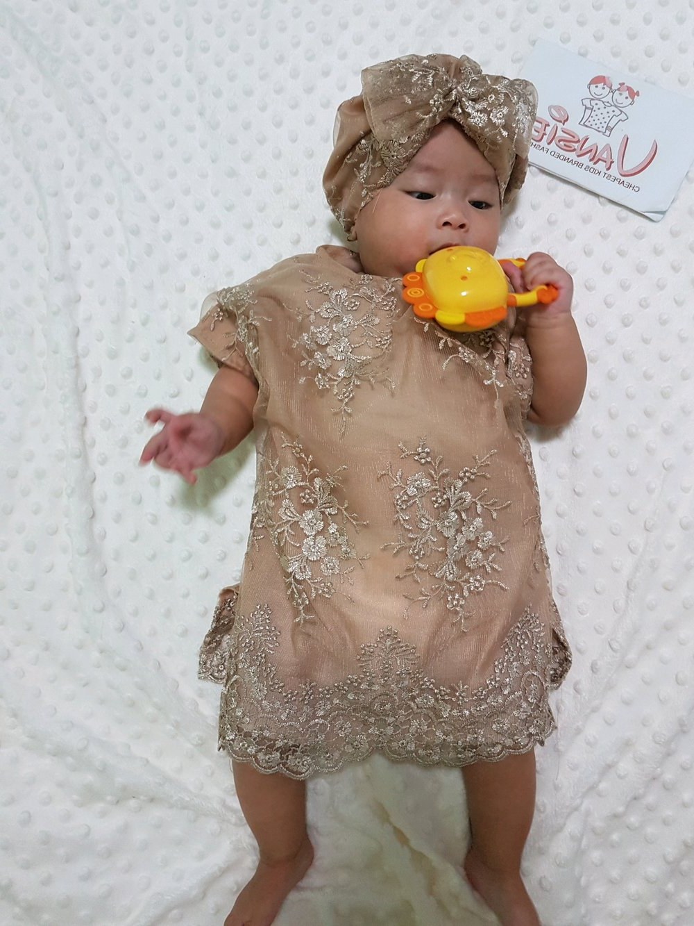 Inspirasi Baju Lebaran Untuk Bayi Perempuan Tqd3 Jual Baju Muslim Lebaran Bayi Anak Kaftan Set Turban
