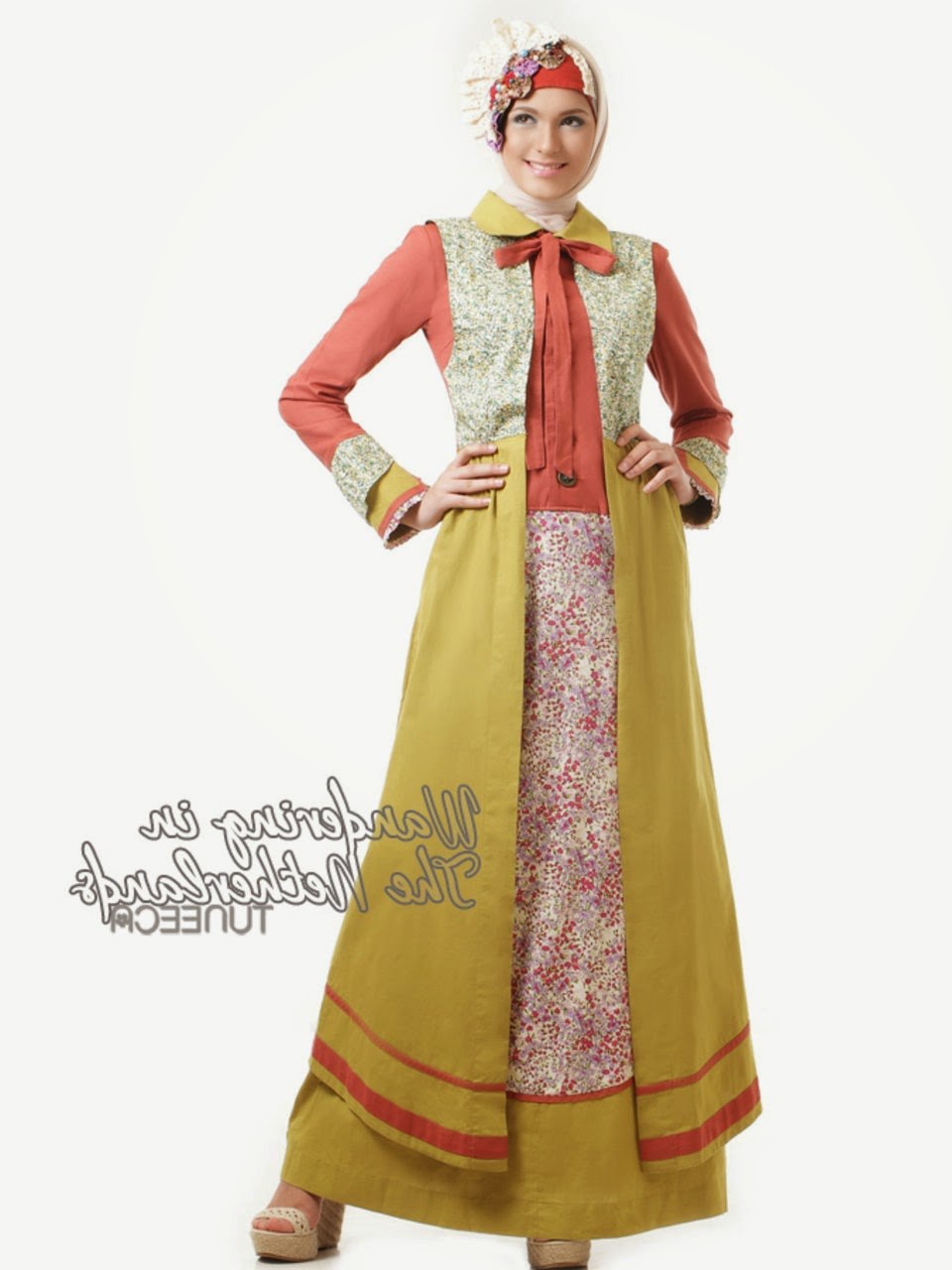 Inspirasi Foto Baju Lebaran 3ldq 12 Contoh Model Gamis Muslim Lebaran Terbaru Kumpulan