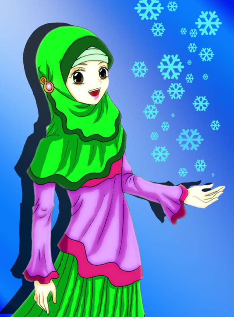 Inspirasi Muslimah Kartun Cantik Tqd3 14 Kartun Muslimah Imut Membawa Bunga Anak Cemerlang
