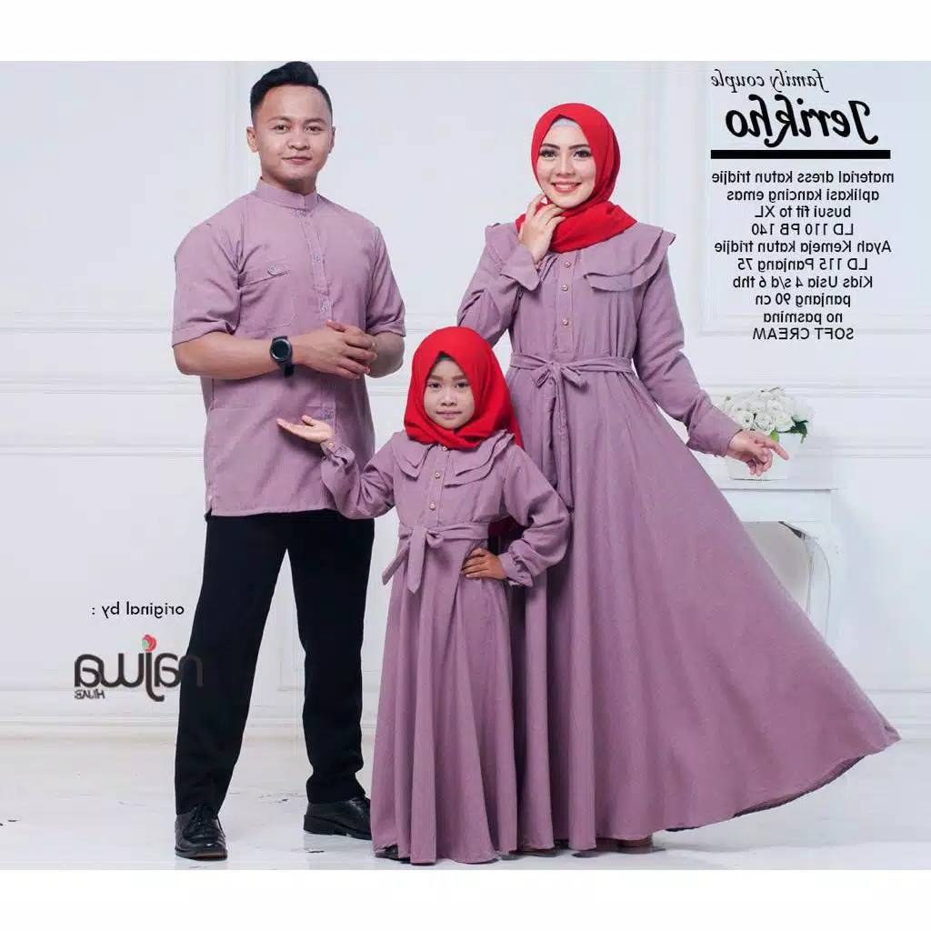 Model Baju Lebaran 2019 Keluarga 0gdr Couple Keluarga Jerikho ori by Najwa Katalog Bajugamismu