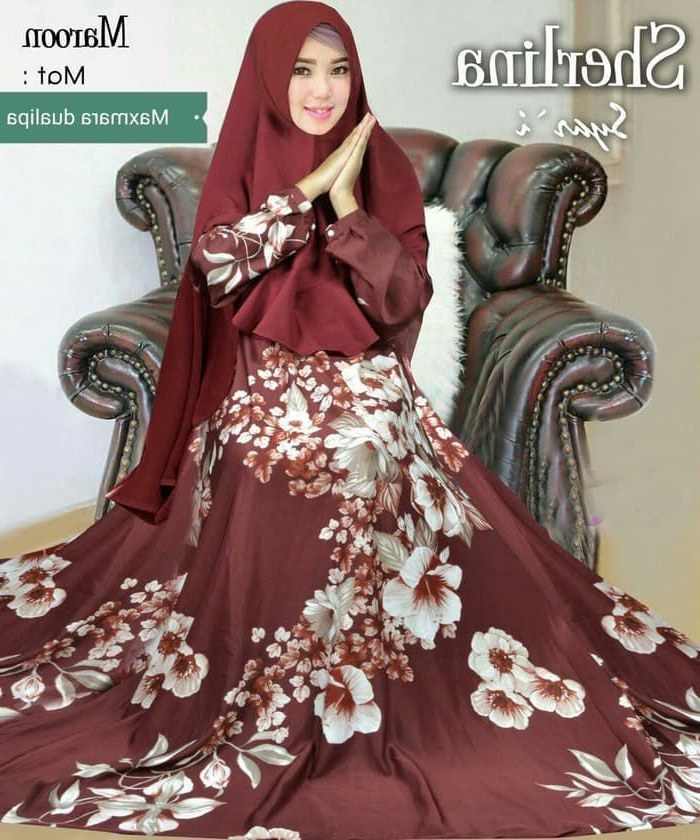 Model Baju Lebaran Syari 2019 U3dh Gamis Syar I Motif Terbaru 2019 Sherlina Gamisalya