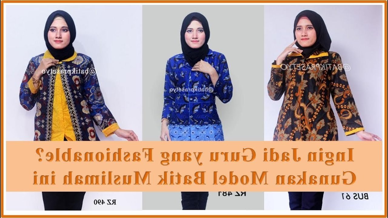 Model Fashion Muslimah Terbaru Drdp Model Baju Batik Kerja Guru Muslimah Terbaru 2019