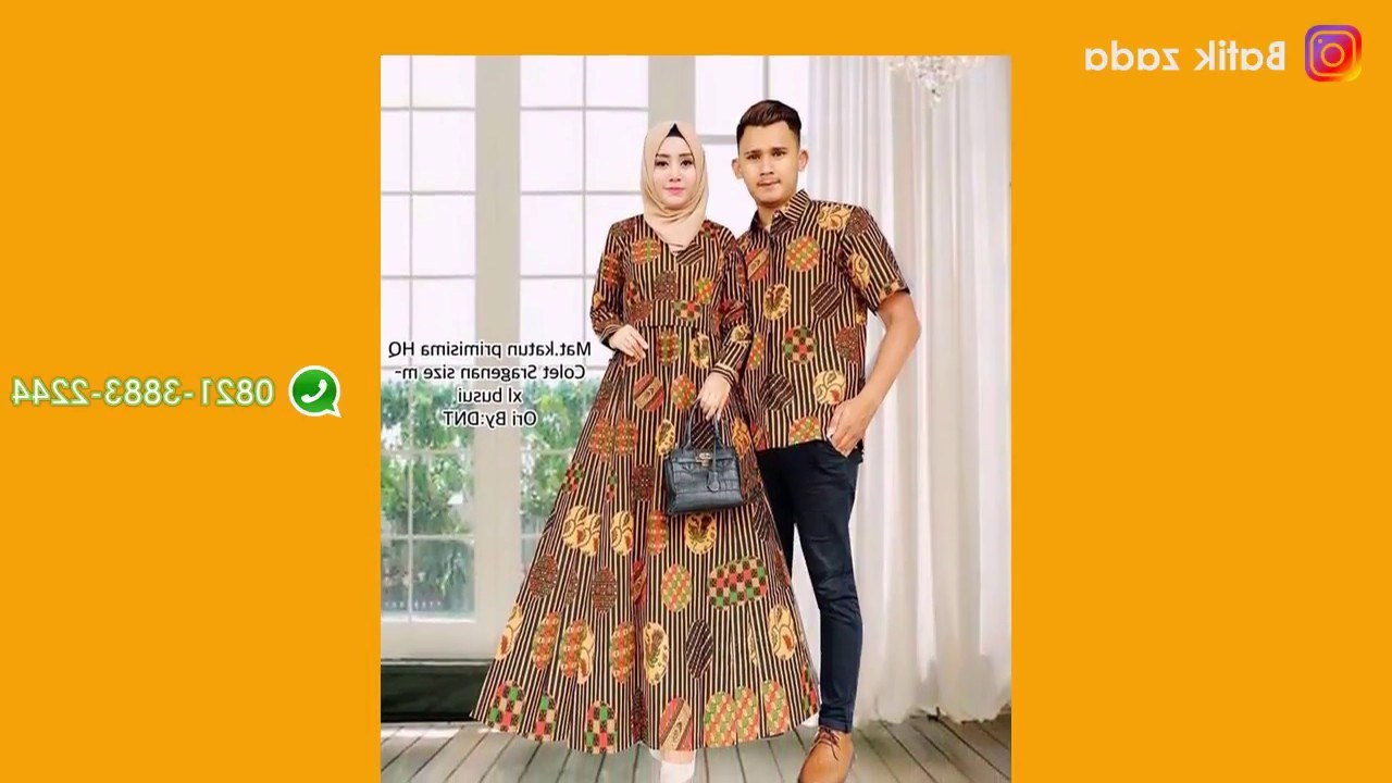 Model Model Baju Lebaran 2018 Sarimbit S1du Model Baju Batik Wanita Terbaru Trend Batik Sarimbit Hijab