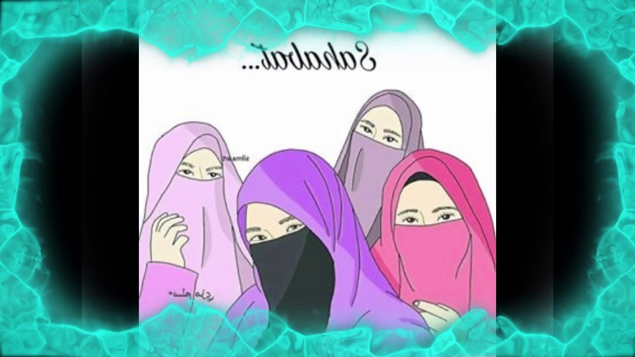 Model Muslimah Bercadar Animasi Ipdd Gambar Kartun Muslimah Bercadar