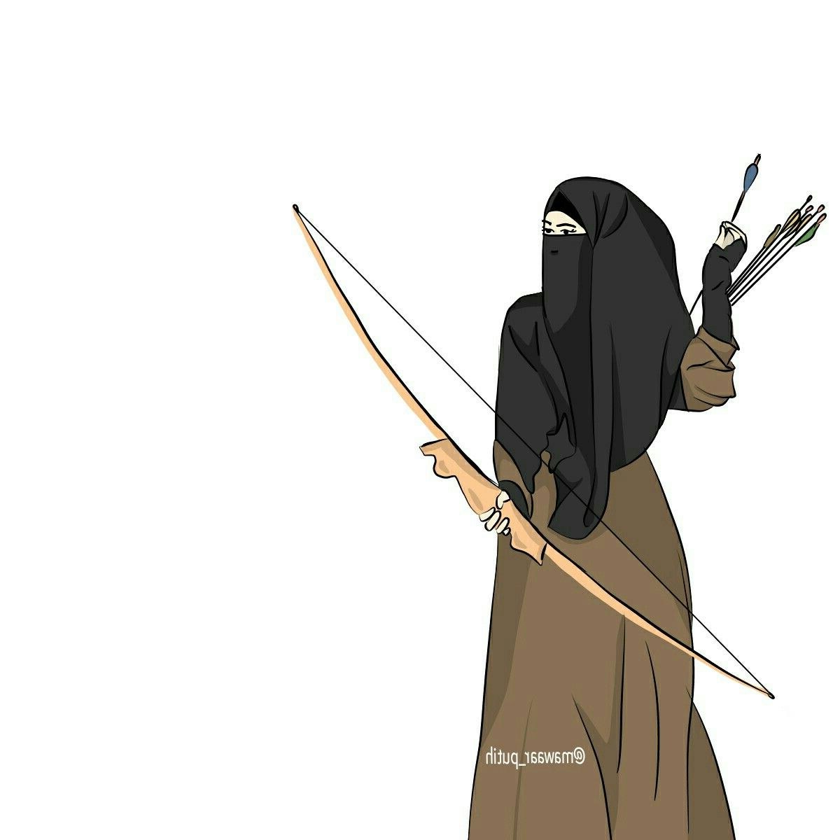 Model Muslimah Bercadar Animasi Qwdq Gambar Kartun Muslimah Memanah Koleksi Gambar Hd