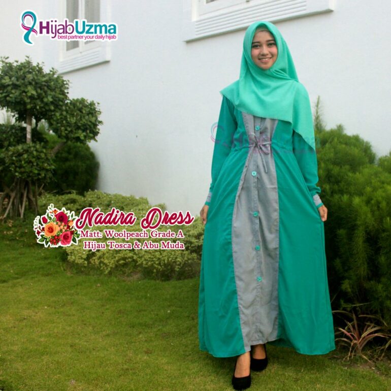  Baju  Gamis Warna  Hijau  Tosca  Ragam Muslim