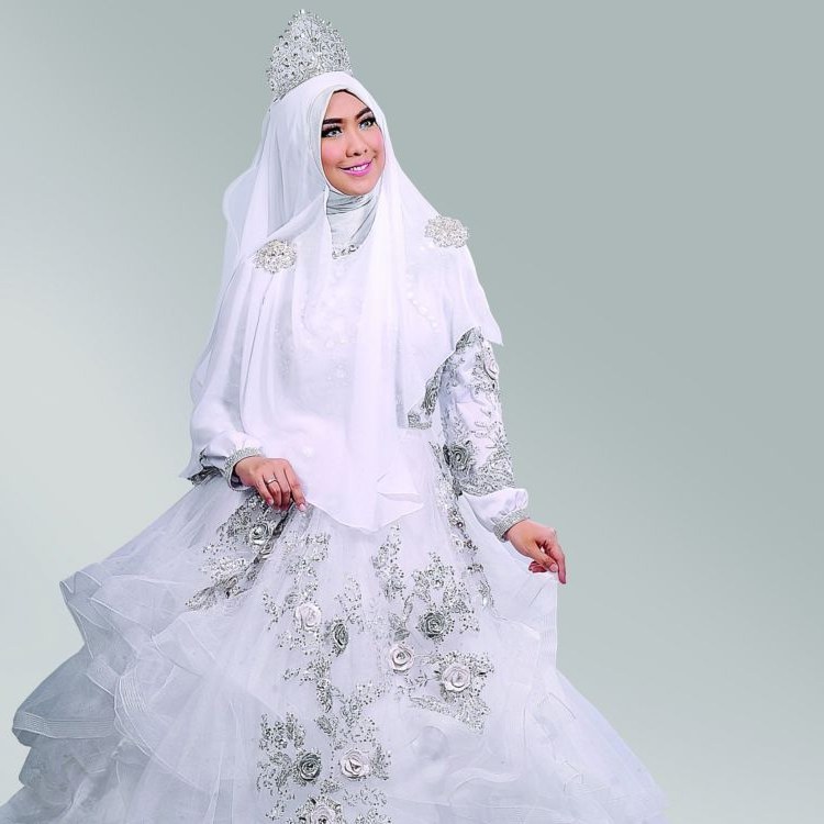 Bentuk Gaun Pernikahan Muslimah Elegan Txdf 24 Gaun Pengantin Muslimah Sederhana Tapi Modern 0093