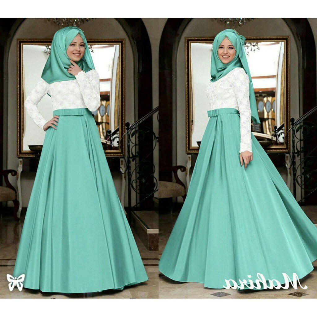 Bentuk Harga Gaun Pengantin Muslimah Syar&amp;#039;i 9fdy Dress Muslimah Mahira Glitter