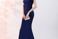 Design Baju Pengantin Muslimah Simple J7do 7 Colors E Shoulder Long evening Dress