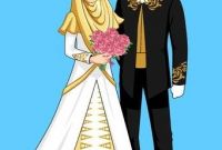 Design Contoh Gaun Pengantin Muslim Rldj 108 823 Muslim Cliparts Stock Vector and Royalty Free