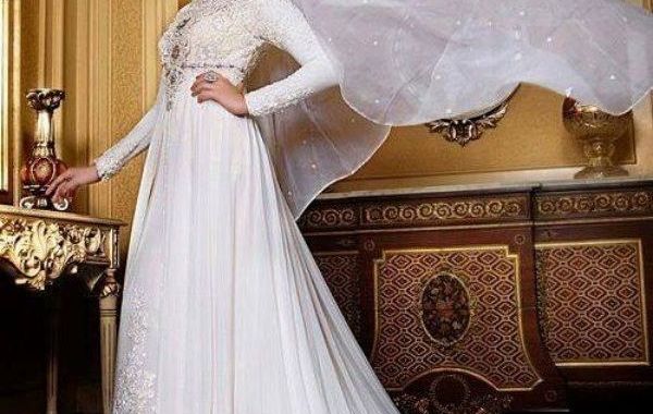 Design Gaun Pengantin Modern Muslimah 4pde Baju Kebaya Pengantin Muslim Warna Putih