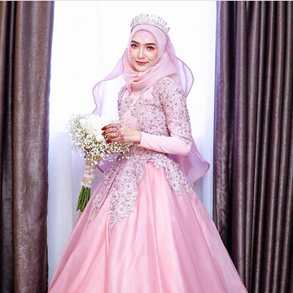 Design Gaun Pengantin Muslimah 2018 Budm Model Hijab Mahkota Pengantin Terbaru Meiyurita