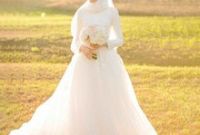 Design Gaun Pengantin Muslimah Biru 4pde Popular Elegant Muslim Wedding Dress Buy Cheap Elegant