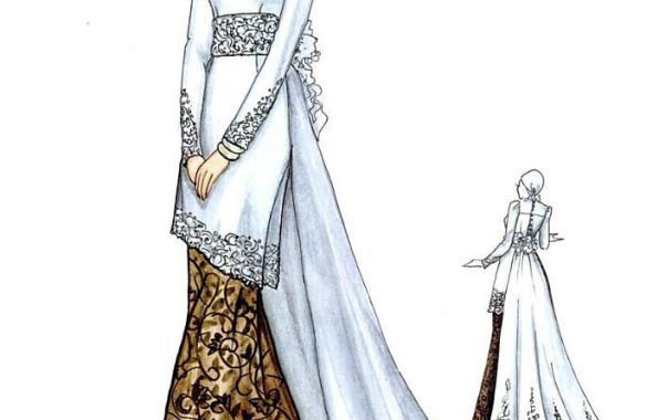 Gaun Pengantin Muslimah Mewah Inspirational Kebaya Dan Gaun Pengantin Muslim Model Pakaian