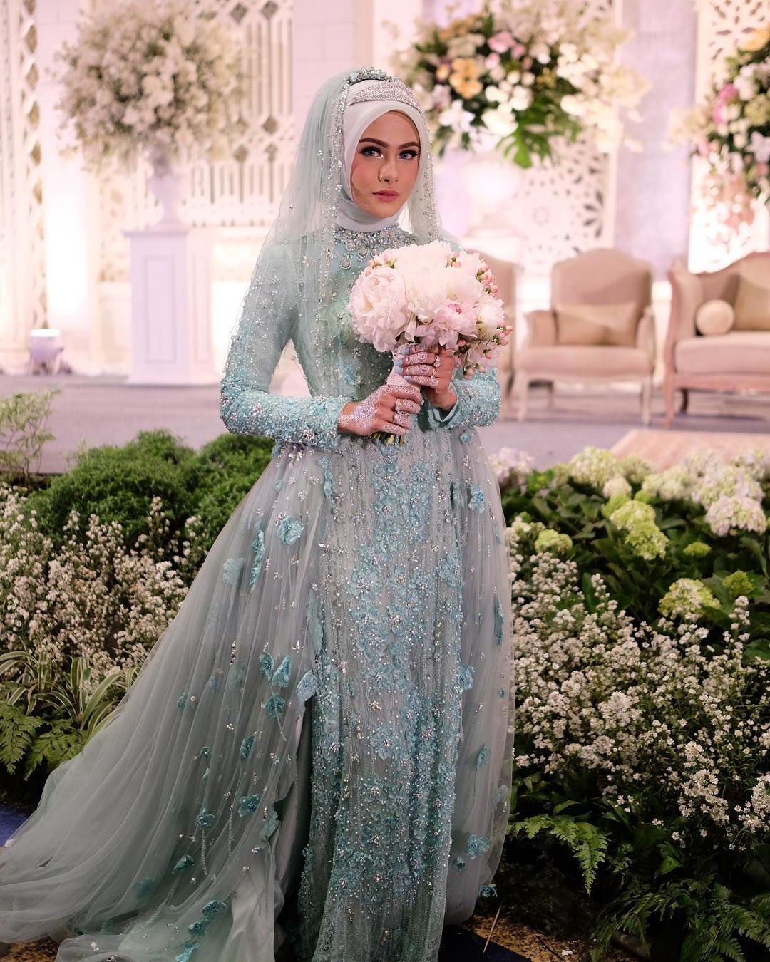 Ide Baju Pengantin Sederhana Muslimah Qwdq Contoh Desain