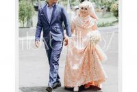 Ide Dress Pernikahan Muslimah Q5df Sewa] Gaun Pengantin Muslimah Syar I Peach Long Dress