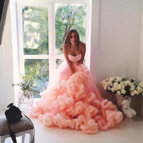 Ide Gaun Pengantin Muslimah Big Size 87dx 2016 Strapless oranye Pink Burgundy Purple Princess Wedding