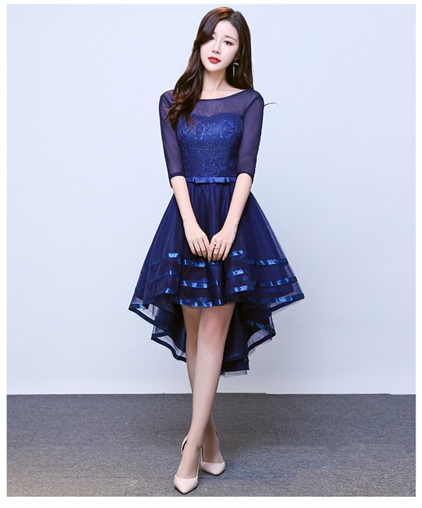 Ide Gaun Pengantin Muslimah Big Size E9dx 5 Colors Sleeveless Lace asymmetrical Dress
