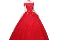 Model Desain Gaun Pengantin Muslim Modern Etdg wholesale Fashionable Red Lace F the Shoulder Wedding Dress Customized Bridal Gowns Flowers with Crystal Vestido De Noiva White Wedding Dresses