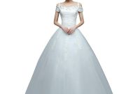 Model Gaun Pengantin Muslim 2017 Gdd0 wholesale 2019 Cheap Short Lace Sleeve Plus Size Boat Neck Wedding Dress Princess Fashin Dresses Robe De Mariage