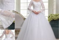 Model Gaun Pengantin Muslim Modern 2015 87dx Free Shipping Long Sleeve White Lace Up Bridal Gowns Dresses