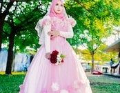 Model Gaun Pengantin Muslimah Pink Ffdn Muslim Nikah Stock S &amp; Vectors