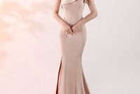 Model Gaun Pengantin Muslimah Pink Kvdd 7 Colors E Shoulder Long evening Dress