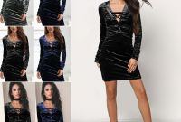 Model Gaun Pengiring Pengantin Muslim Thdr Women V Neck Front Lace Up Velvet Bandage Long Sleeve Y