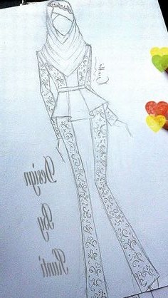 Model Sketsa Gaun Pengantin Muslimah Zwdg Fashion Muslim Sketch