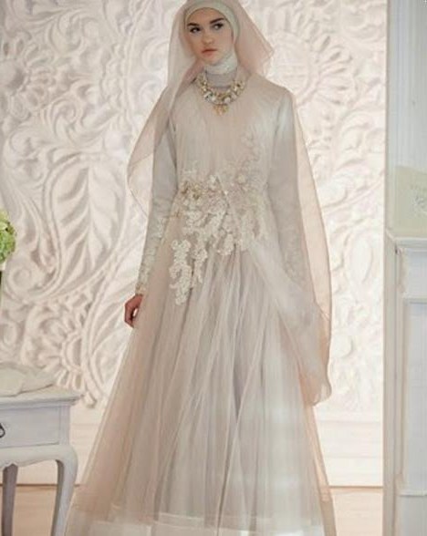 Bentuk Baju Gamis Pernikahan Ffdn 30 Model Gamis Pengantin Brokat Fashion Modern Dan