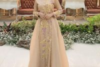 Bentuk Gamis Batik Seragam Pernikahan Budm â 17 Model Baju Gamis Pesta 2020 Terbaru Untuk Lebaran