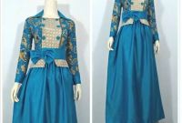 Bentuk Gamis Batik Seragam Pernikahan Dddy Baju Gamis Batik Terbaru Novita Warna Biru Kombinasi Velvet Cocok Untuk Pesta Pernikahan Seragam Acara formal Maupun Casual