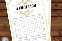Bentuk Gamis Pernikahan Ffdn Art Deco Bridal Shower Word Search Game 1920s Bachelorette