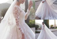 Bentuk Inspirasi Bridesmaid Hijab Q5df Modest Full Lace Long Sleeve Wedding Dresses Arabic Muslim A Line Sheer Neck Appliqued Ruched Long formal Bridal Gowns Custom Made