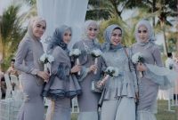 Bentuk Model Baju Bridesmaid Hijab Brokat Ffdn Dress Brokat Abu Abu Gamis Brokat