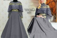 Bentuk Model Baju Gamis Untuk Pesta Pernikahan Ffdn Baju Gamis Pesta Brokat Bordir Modern Oscar Abu
