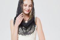 Bentuk Model Bridesmaid Hijab S5d8 Us $7 68 Off Aliexpress Buy Design Women soft Black White Lace Scarf Rings La S Shawls Foulard Femme Headband Wedding Hijab Church Scarves