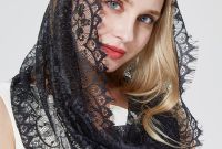 Bentuk Model Bridesmaid Hijab Tqd3 Us $7 68 Off Aliexpress Buy Design Women soft Black White Lace Scarf Rings La S Shawls Foulard Femme Headband Wedding Hijab Church Scarves