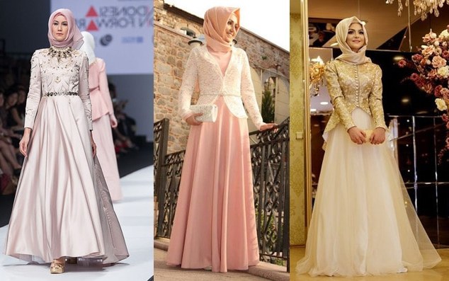 Bentuk Model Gamis Untuk Resepsi Pernikahan Wddj Contoh Model Baju Pesta Bagi Wanita Muslim Model Busana