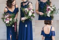 Design Bridesmaid Hijab Dress Etdg Two Different Style Long Bridesmaid Dresses Bohemian Cheap Chiffon Y Straps Slit Side Beach Boho Maid Honor Gowns Junior Prom Dress formal Gowns