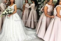 Design Bridesmaid Hijab Dress Thdr Arabic Muslim Long Sleeves Hijab Bridesmaid Dresses Satin with Bow A Line V Neckline Hijab Wedding Guest Dresses Bridesmaid Dresses Beach Wedding