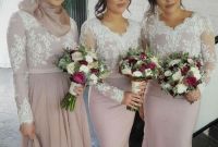 Design Dress Hijab Bridesmaid Jxdu White Lace Nude Long Sleeves Bridesmaid Dresses Muslim Arabic Women formal Gowns Plus Size Mermaid Wedding Party Dress Blue Bridesmaid Dresses Dresses