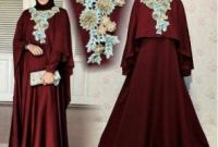 Design Gamis Untuk Acara Resepsi Pernikahan T8dj Model Baju Gamis Pesta Pernikahan 2017 Mawar