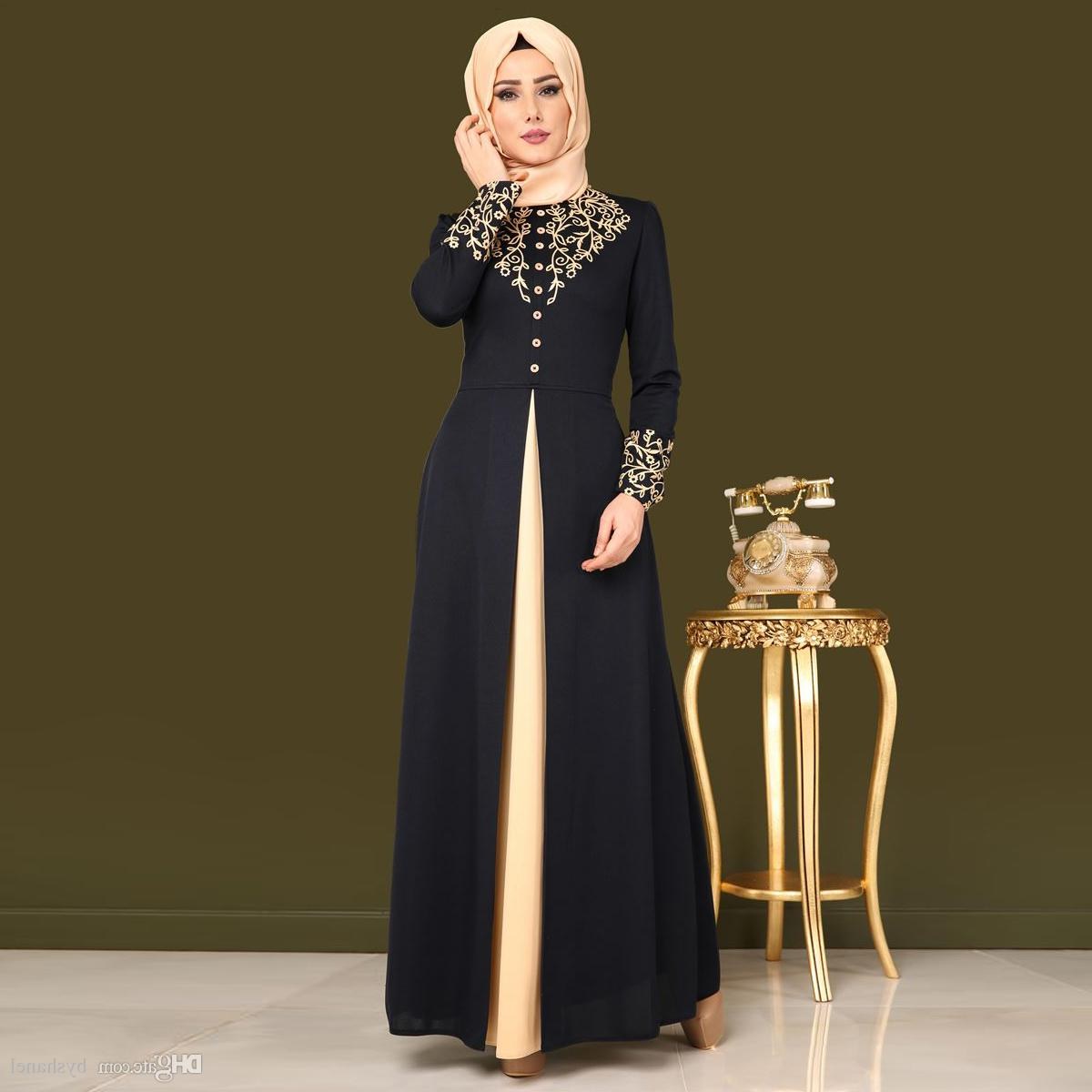 Design Model Dress Bridesmaid Hijab Drdp Women soft Material Dress Muslim Loose Abaya Kaftan islamic Maxi Robe Flower Long Dress for Ramadan